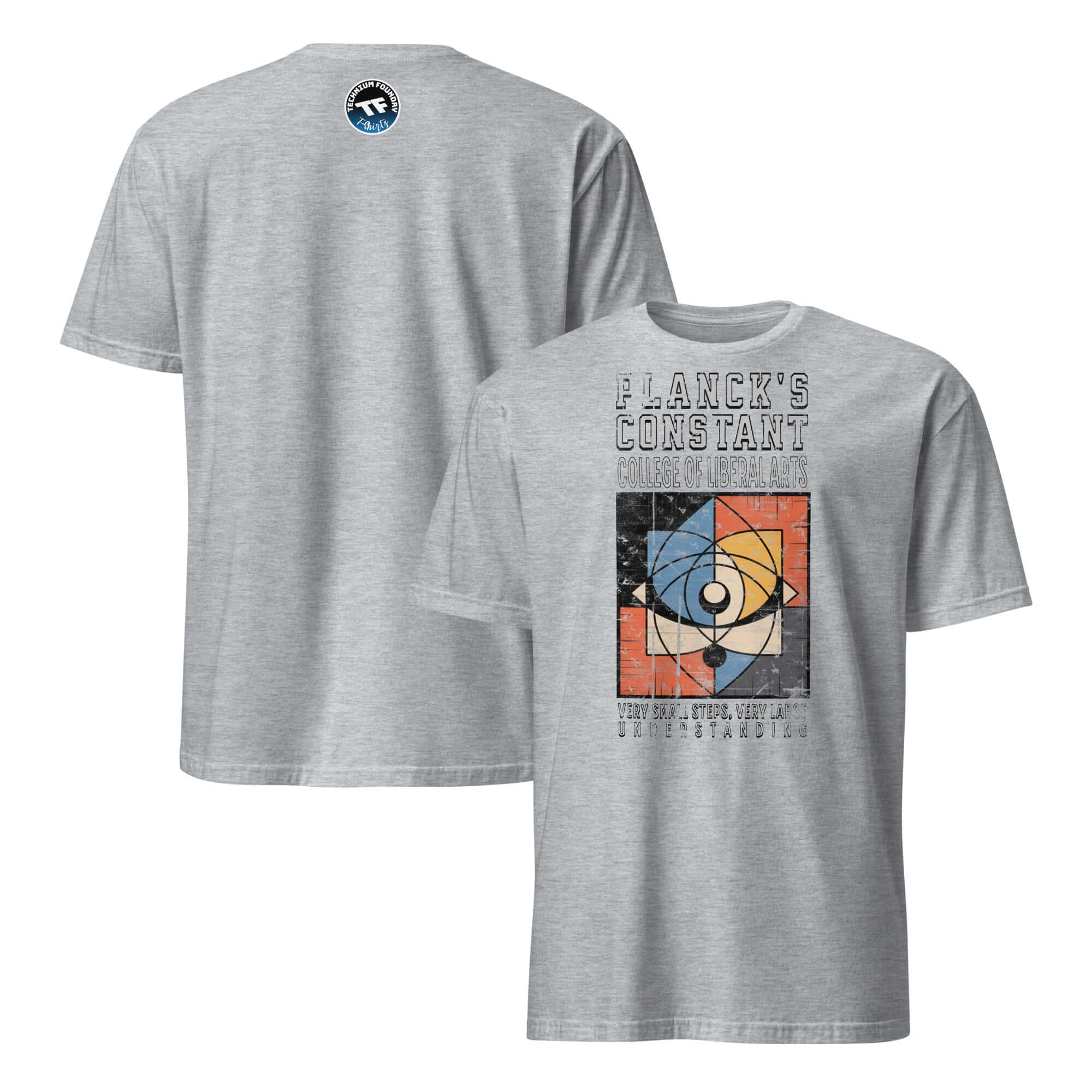 Planck's Constant College of Liberal Arts T-Shirt with quantum physics humor design for academic excellence