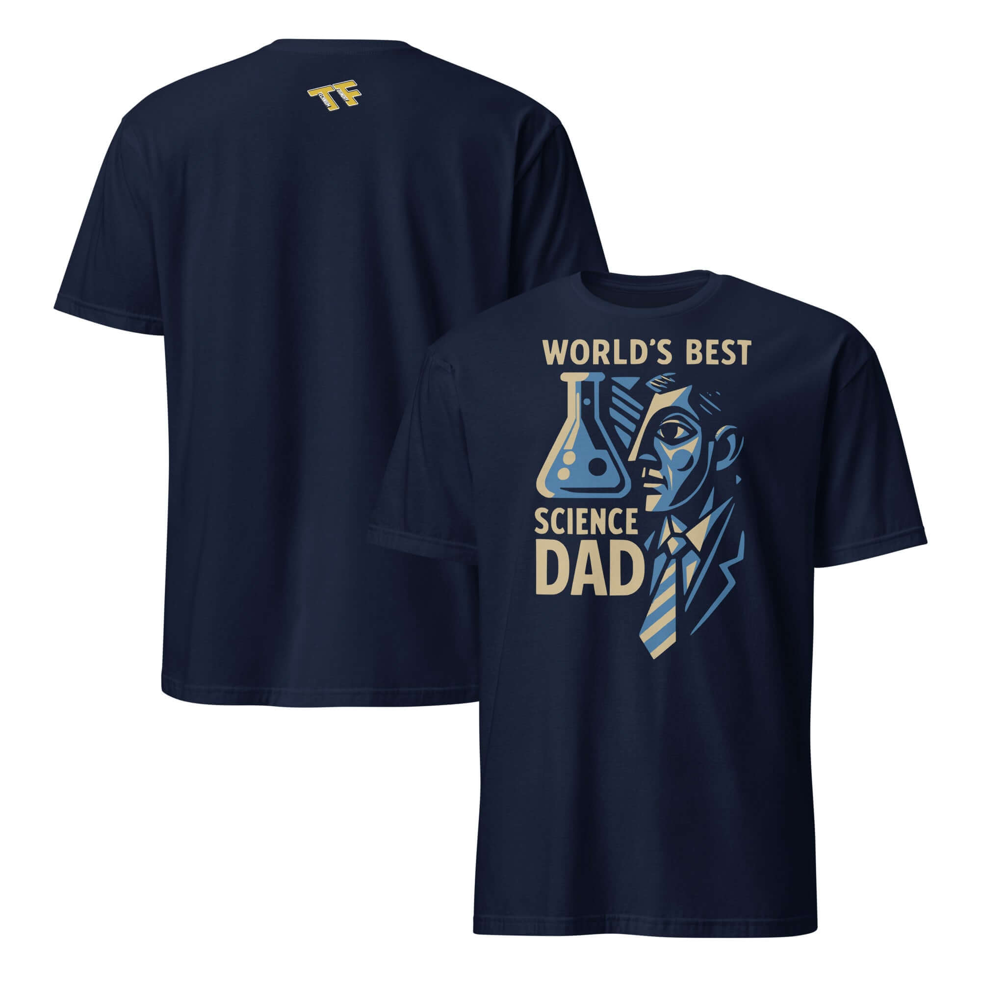 World's Best Science Dad T-shirt featuring scientific humor design, perfect for Father's Day gift.