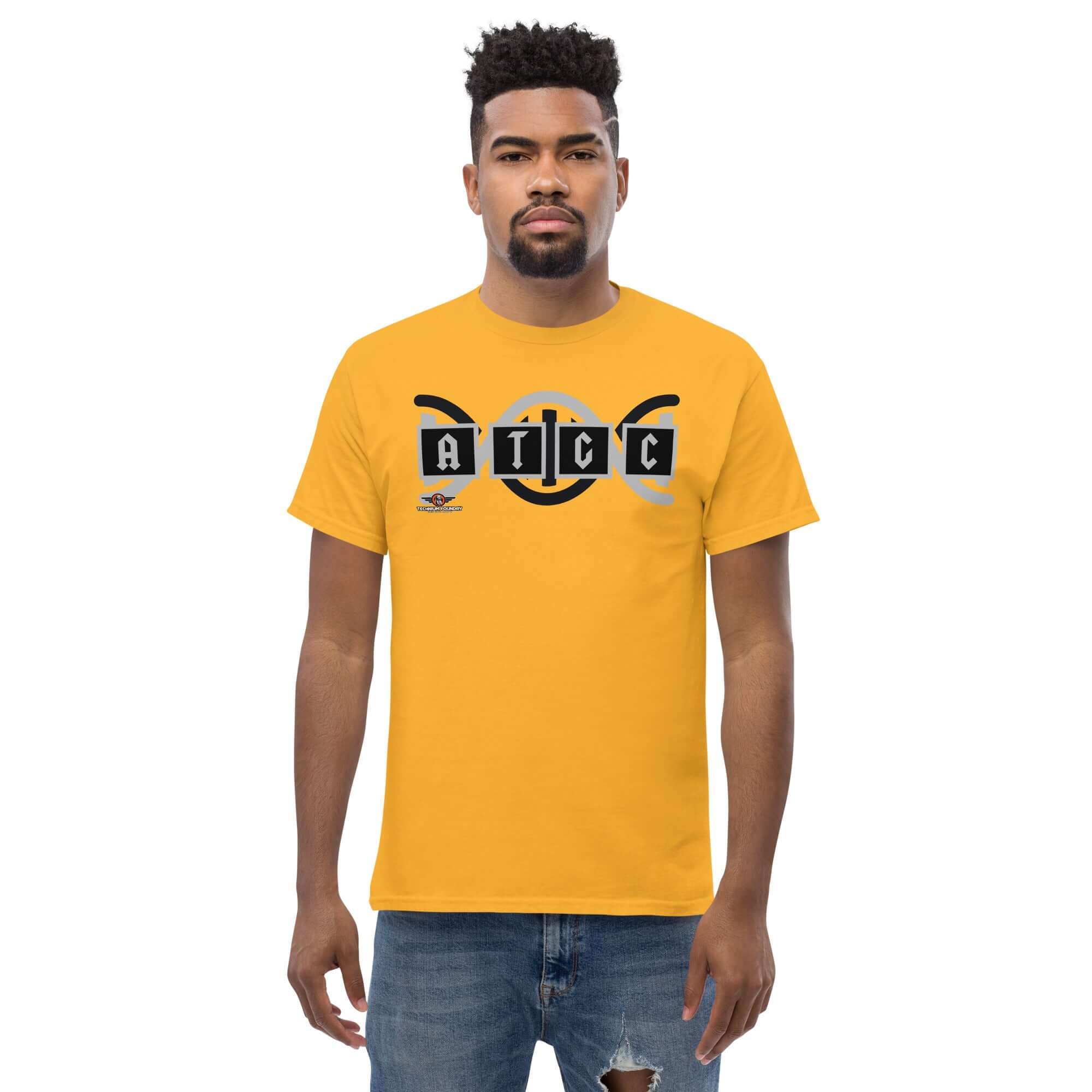 AT/GC Rock Band DNA T-Shirt | Genetics Science Humor Color: Black T-Shirt Size: S Apparel & Accessories Technium Foundry