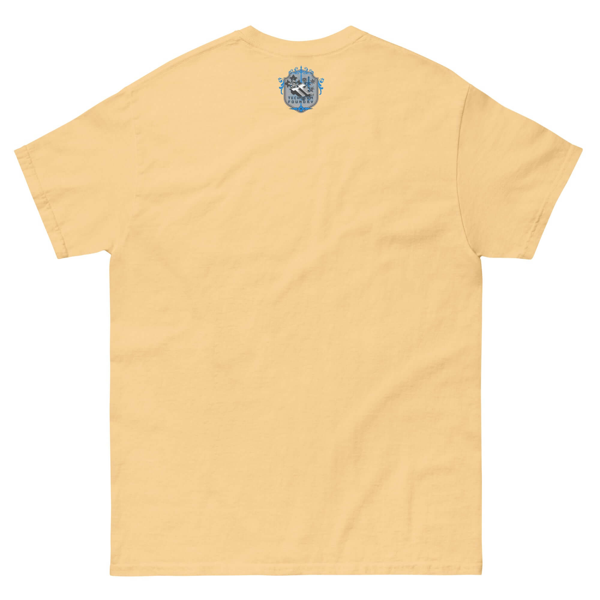 Yellow Modern Dating Satire T-Shirt with back design, comedy apparel for relationship humor lovers.